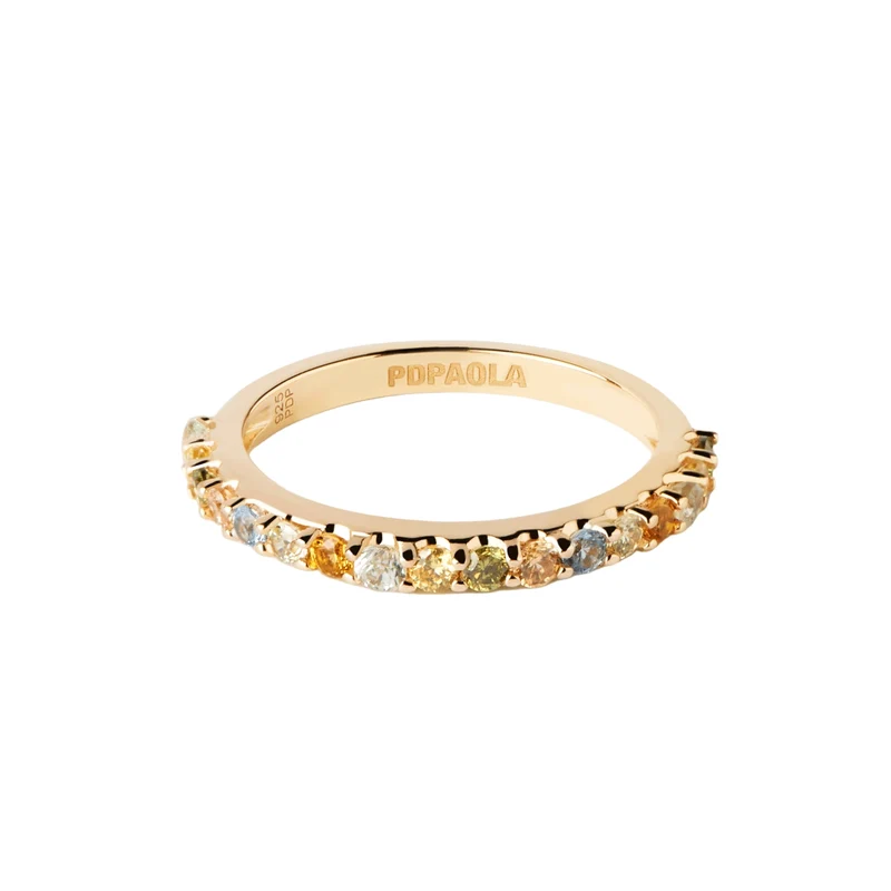 P D Paola Color Bague Plaqué or 18 carats AN01-C07-10
