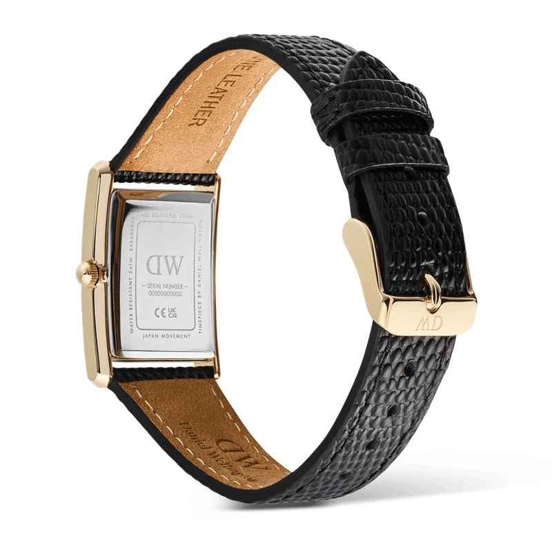 Daniel Wellington Bound Black Lizard Blanc Guilloché Montre Unisexe DW00100899