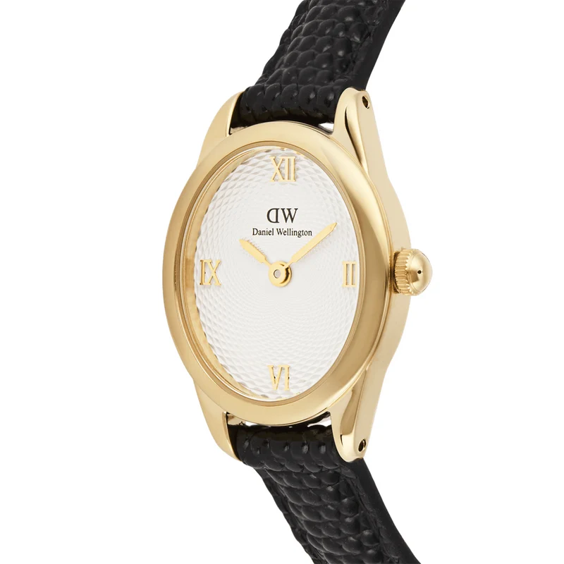 Daniel Wellington Ophelia Mini Black Lizard Doré Montre Femme DW00100890