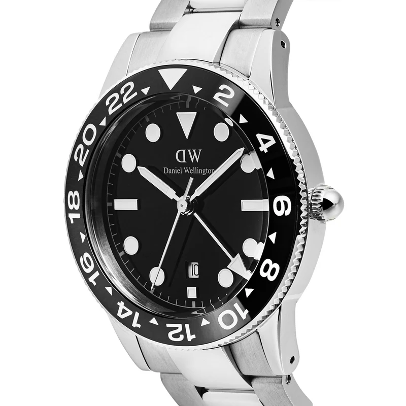 Daniel Wellington Iconic Link Lunette Céramique Noire Montre Homme DW00100919