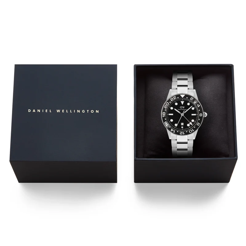 Daniel Wellington Iconic Link Lunette Céramique Noire Montre Homme DW00100919