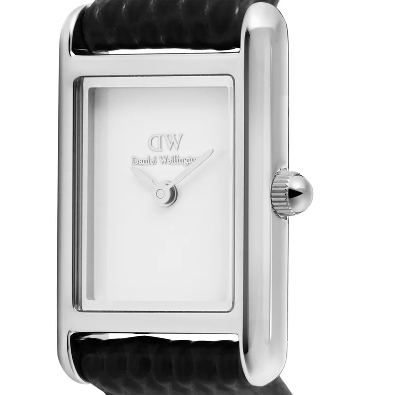 Daniel Wellington Bound Mini Black Lizard Argent Montre Femme DW00100901