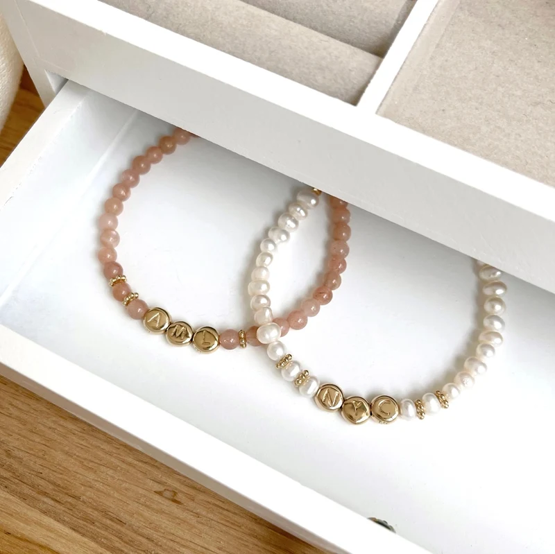 Bracelet "Galia" Perles plaqué or