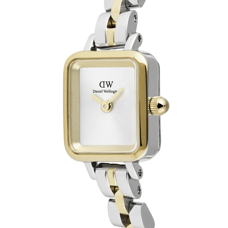 Daniel Wellington Quadro Mini Arch 3-Link Bicolore Montre Femme DW00100925
