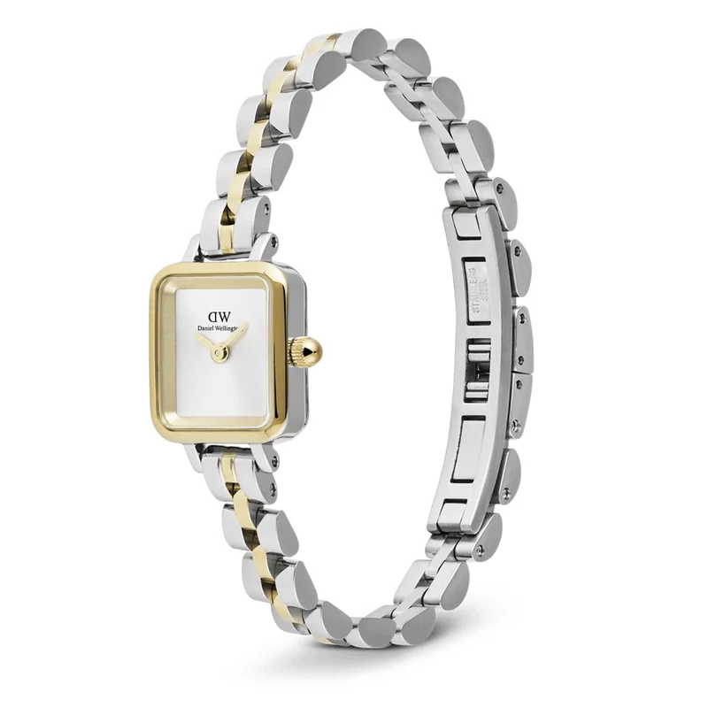 Daniel Wellington Quadro Mini Arch 3-Link Bicolore Montre Femme DW00100925