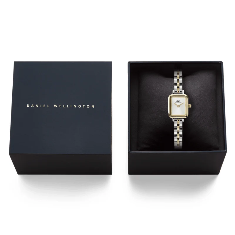 Daniel Wellington Quadro Mini Arch 3-Link Bicolore Montre Femme DW00100925
