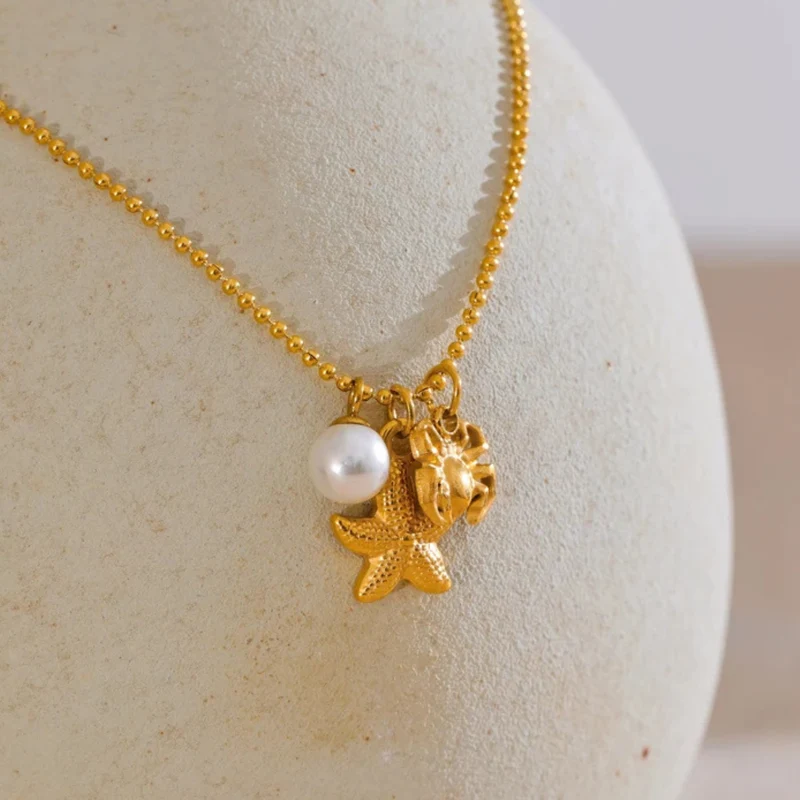Collier Étoile de Mer Crabe