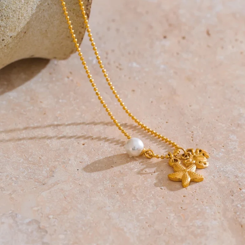 Collier Étoile de Mer Crabe