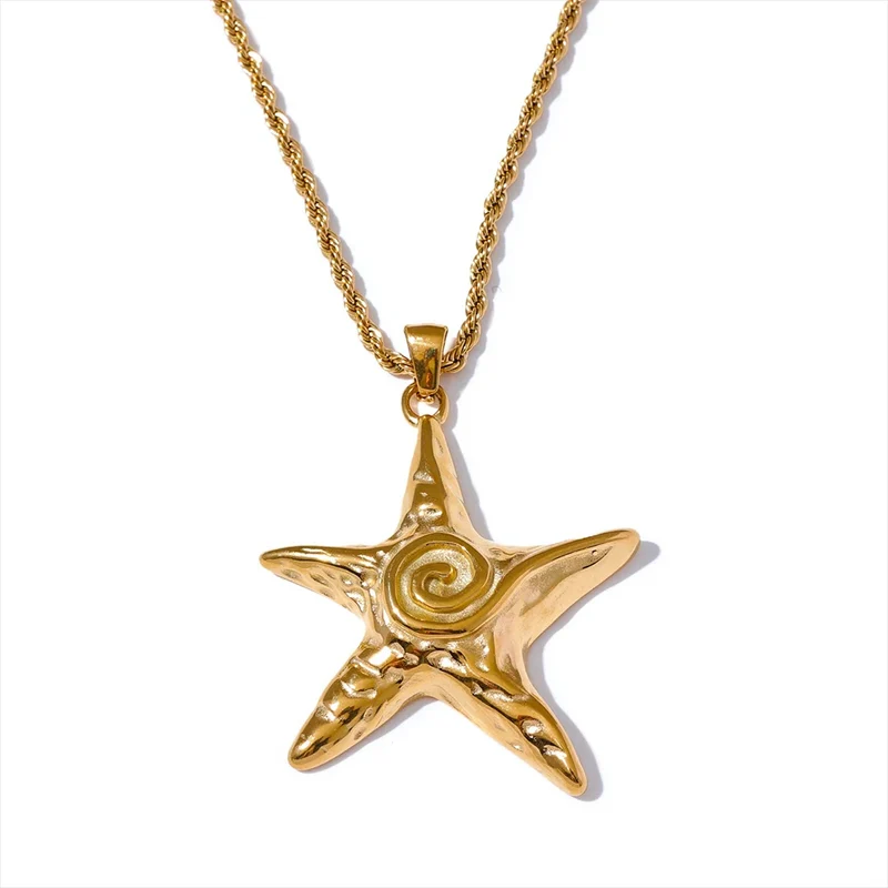 Collier Étoile de Mer Spirale