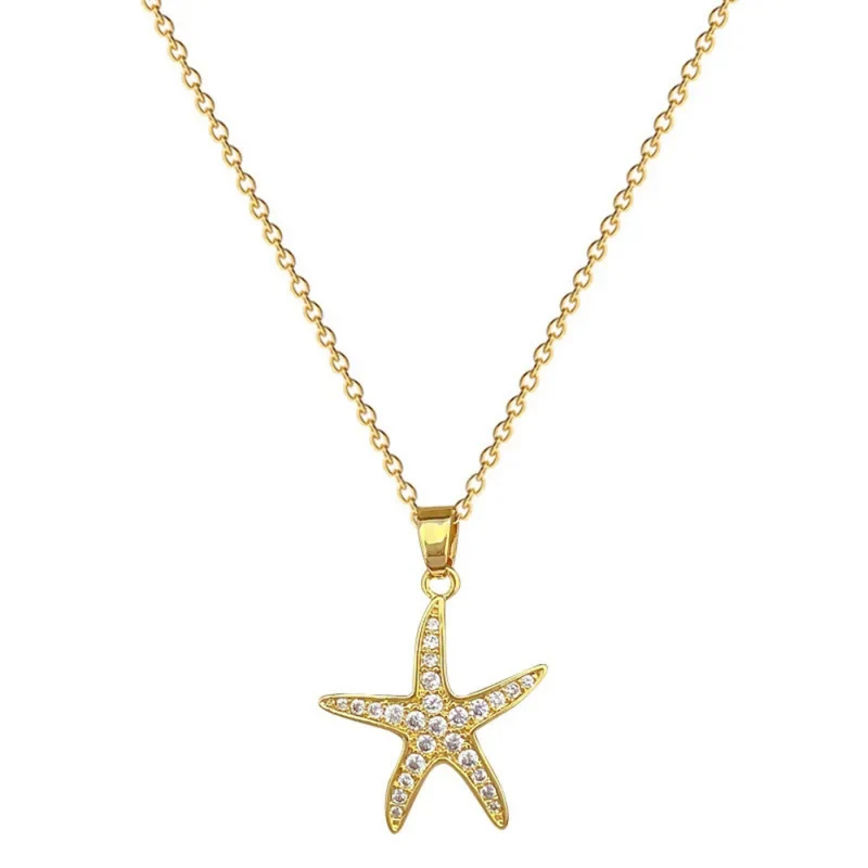 Collier Étoile de Mer Zircon