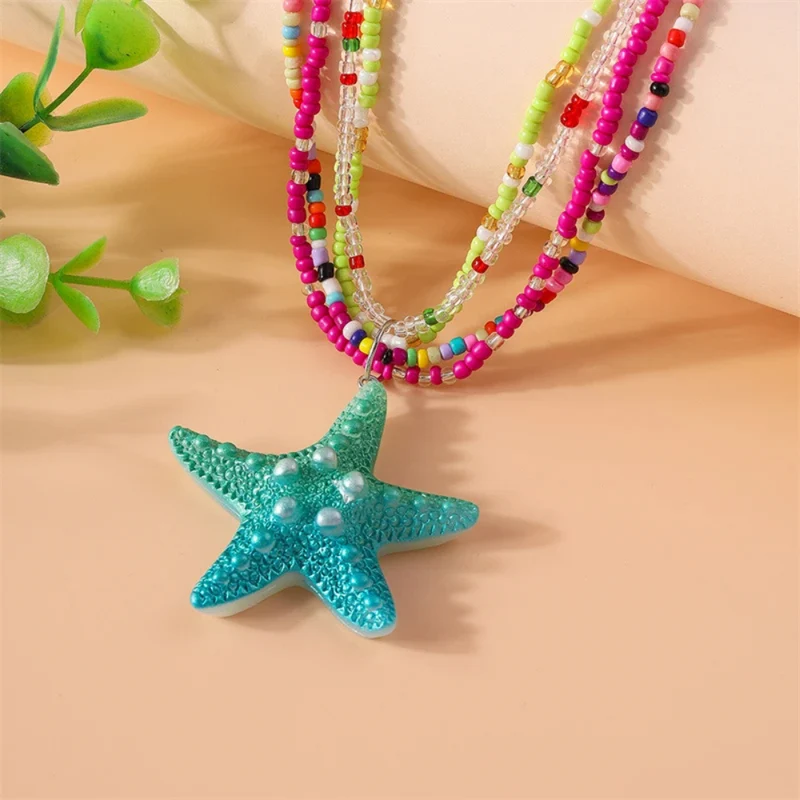 Collier Étoile de Mer Coloré