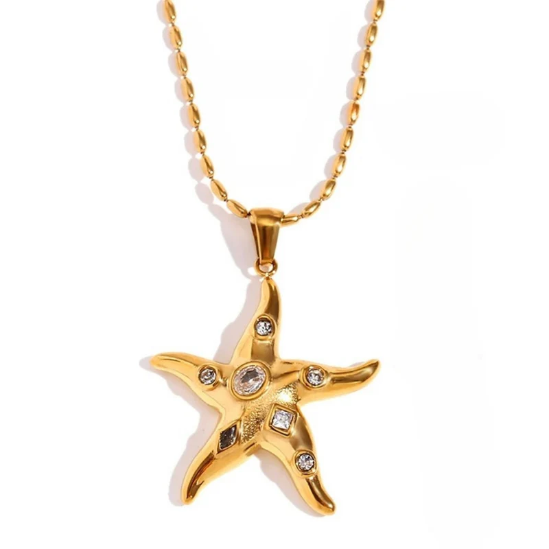 Collier Étoile de Mer Cristaux