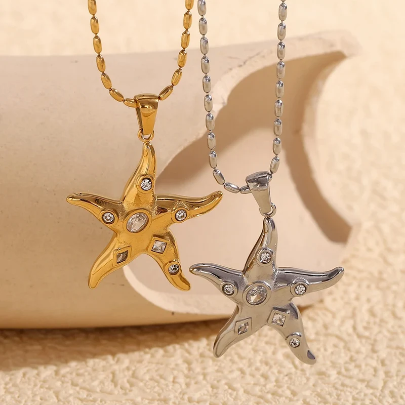 Collier Étoile de Mer Cristaux