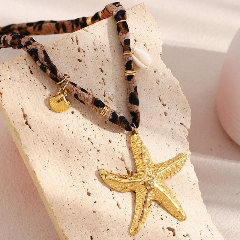 Collier Léopard Étoile de Mer