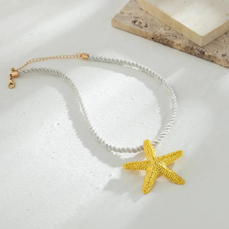 Collier Corde Étoile de Mer