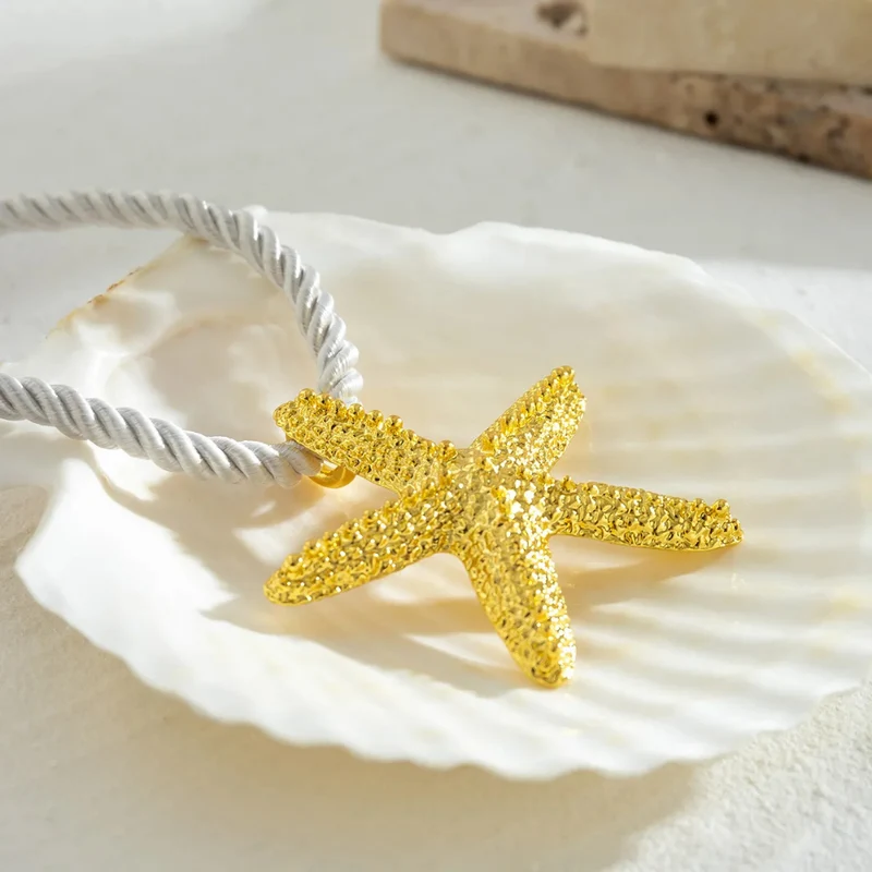Collier Corde Étoile de Mer