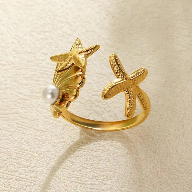 Bague Étoile de Mer Coquille
