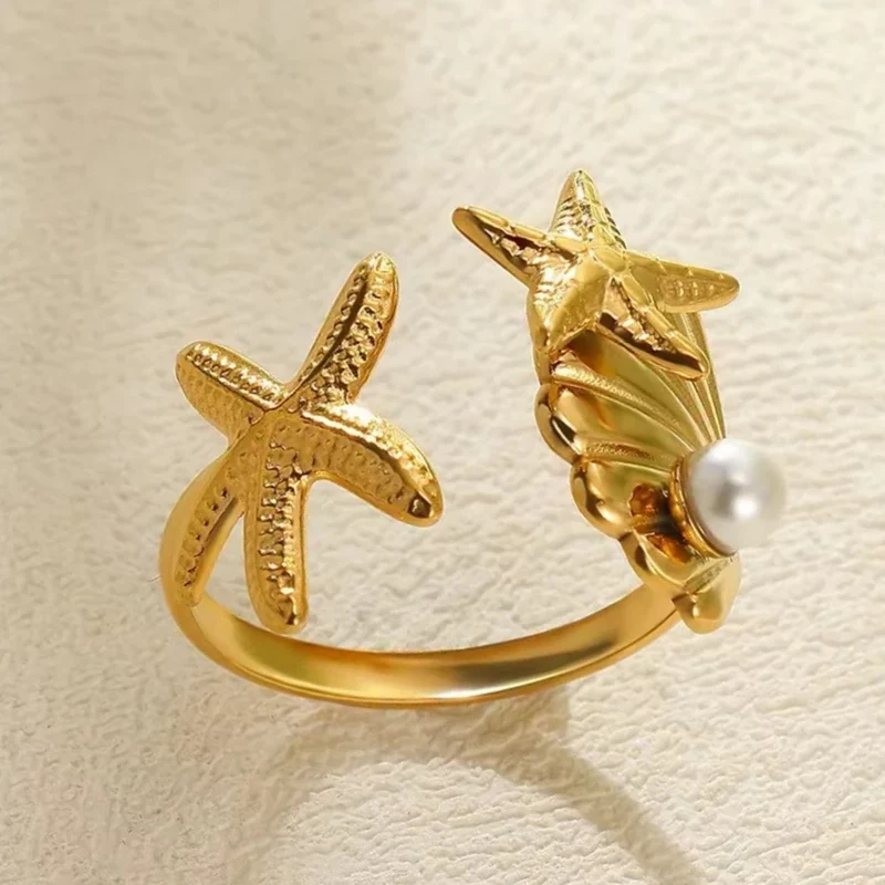 Bague Étoile de Mer Coquille