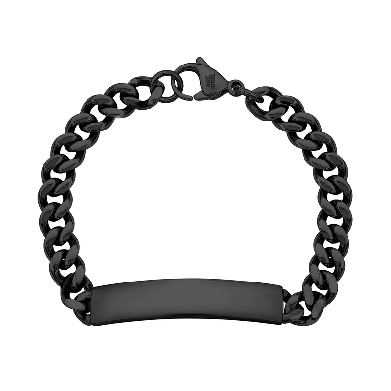 Bracelet d'identification à maillons cubains de 8 mm