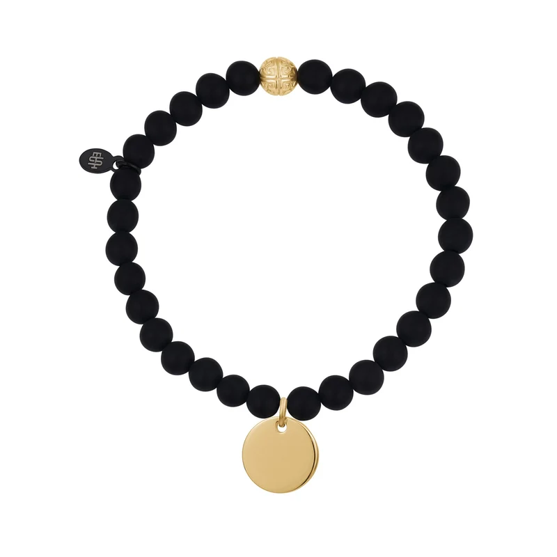 Bracelet de perles extensibles à breloques rondes