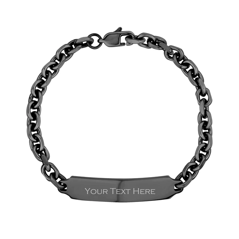 Bracelet d'identification à maillons d'ancre de 5 mm