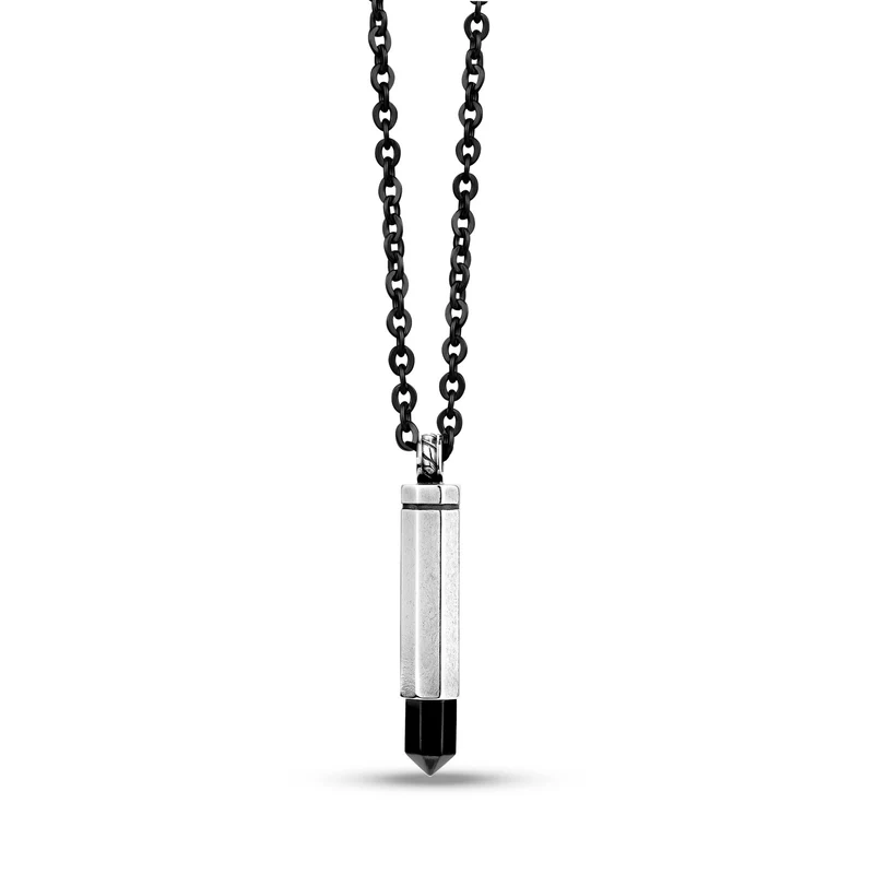 Pendentif Urne de Bullet noir
