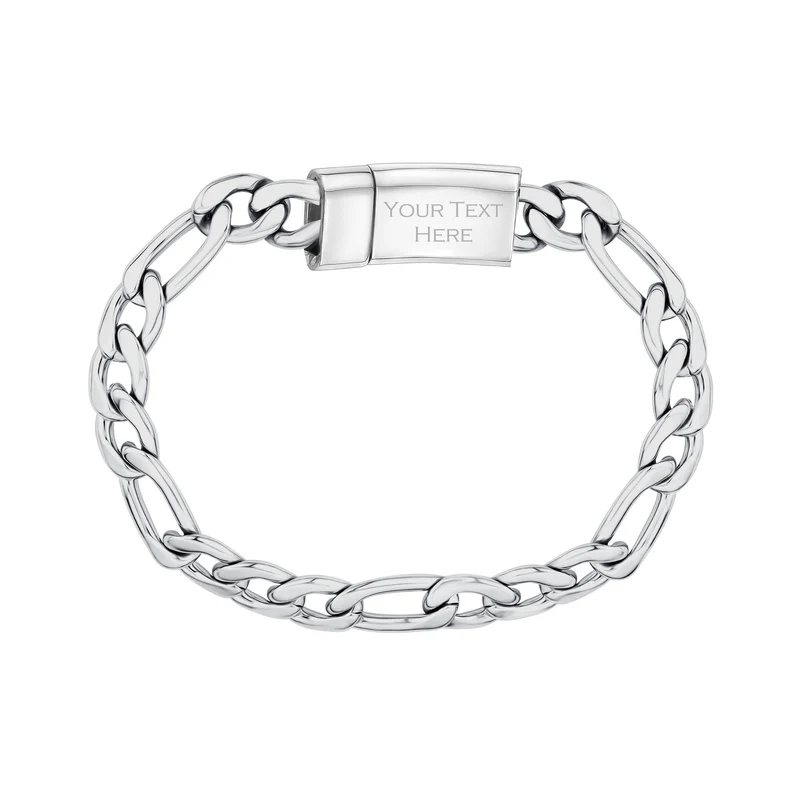 Bracelet à maillons Figaro 9 mm