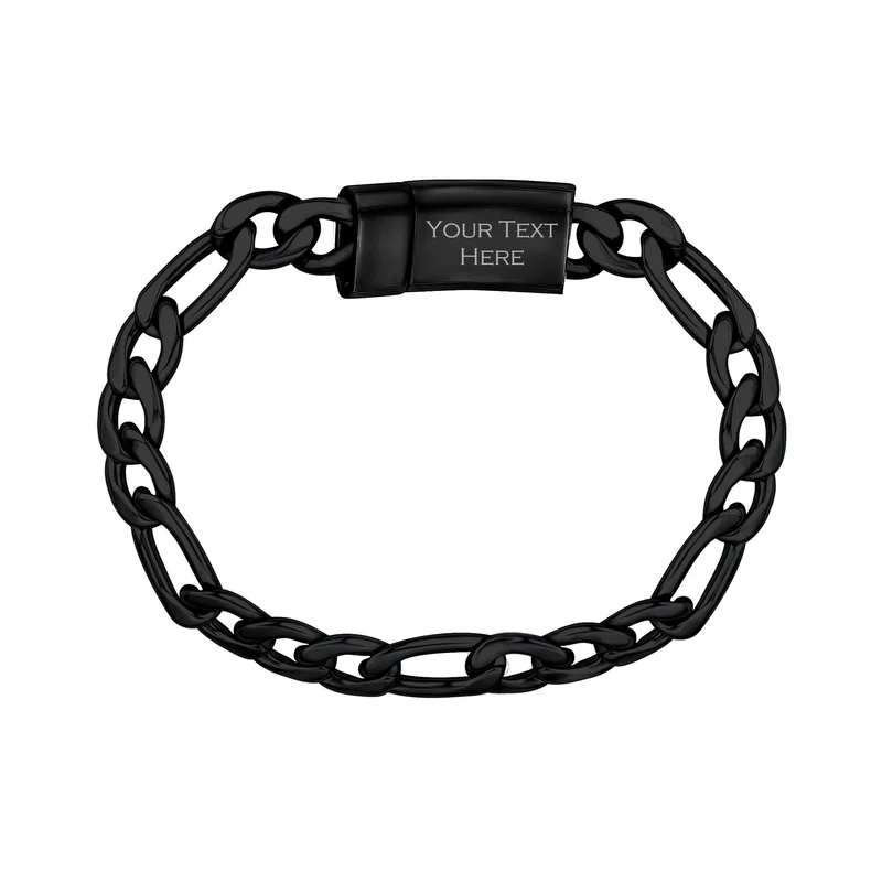 Bracelet à maillons Figaro 9 mm