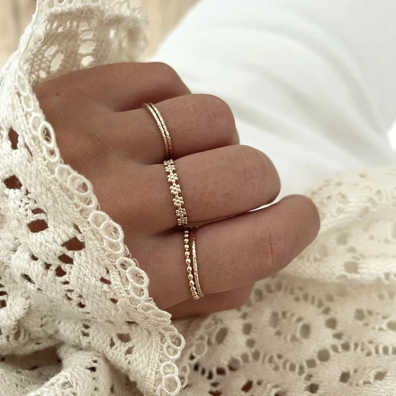 Bague "Lanai" plaqué or