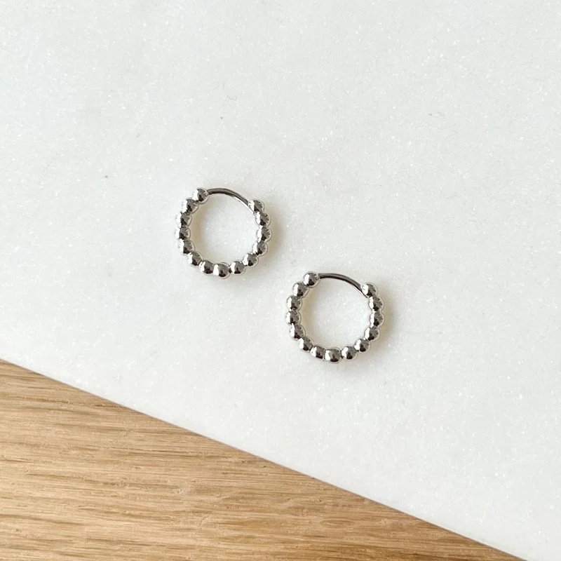 Mini créoles "Lino" argent