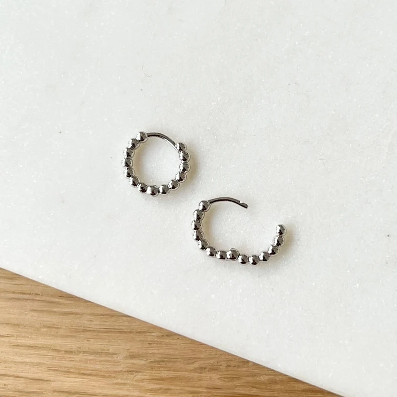 Mini créoles "Lino" argent