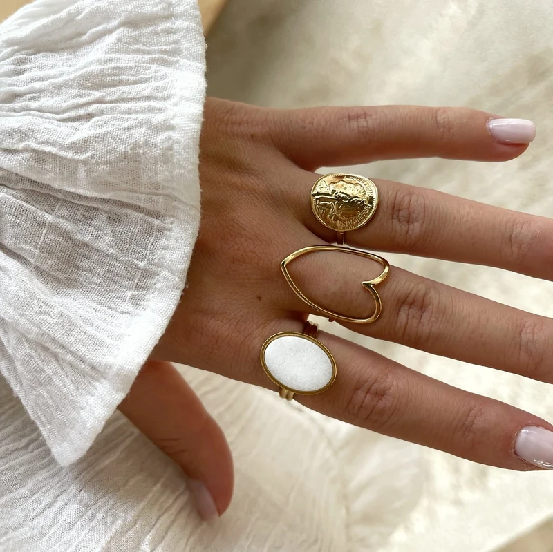 Bague "Mandy" acier