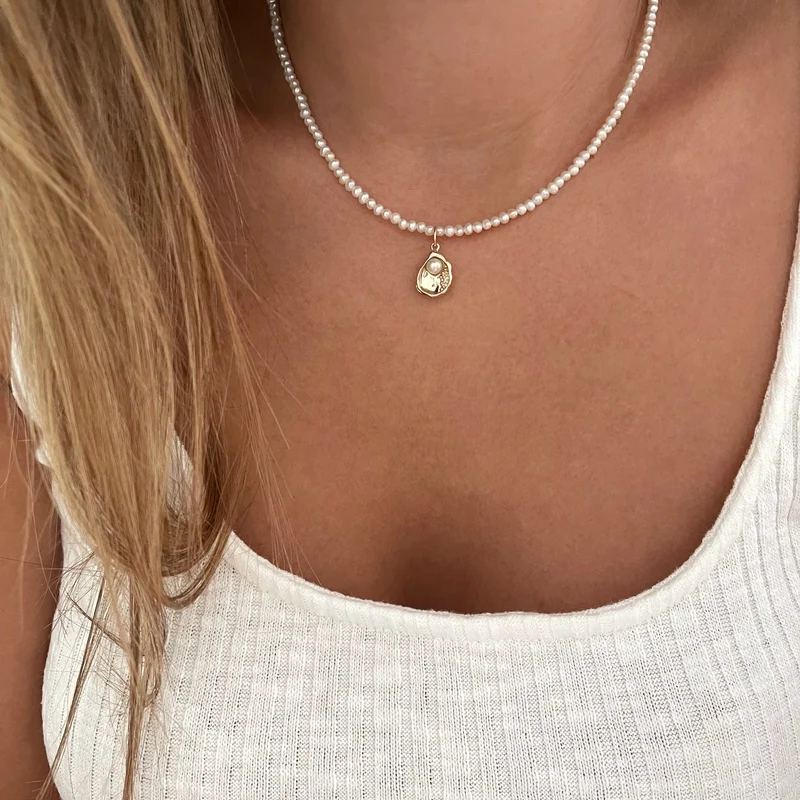 Collier "Pearl" plaqué or