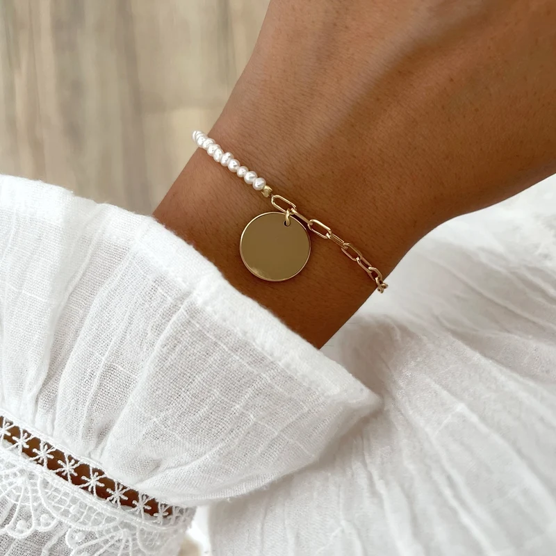 Bracelet "Inaya" plaqué or