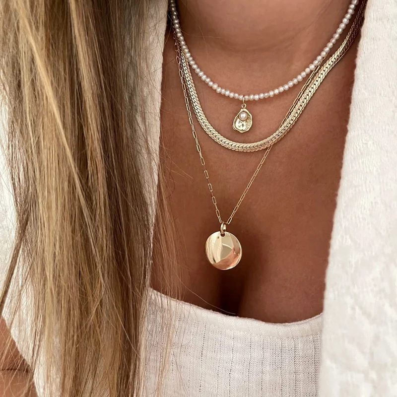 Collier "Syrene" plaqué or