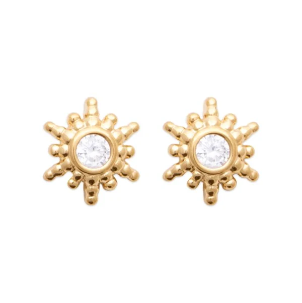 Boucles d'oreilles "Sunny" plaqué or