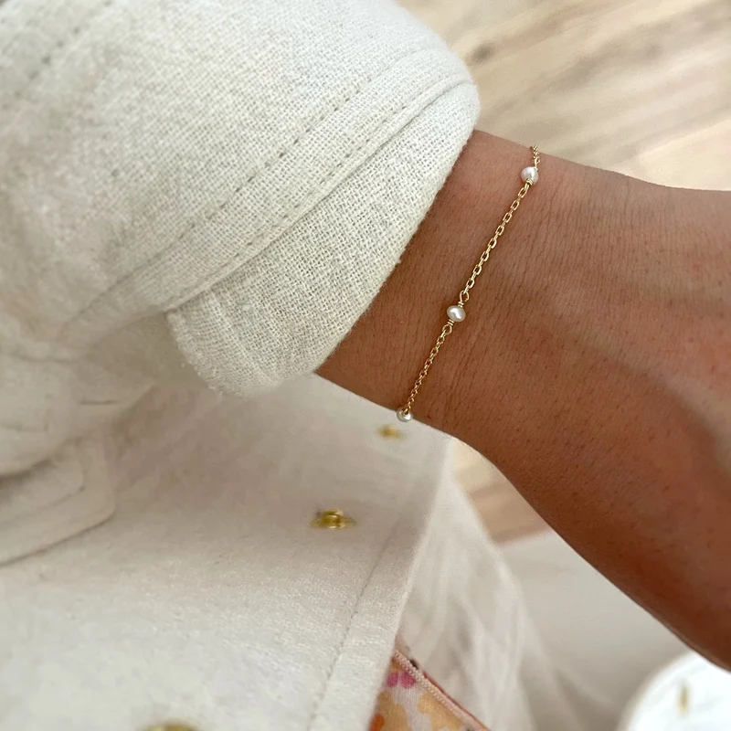 Bracelet "Perla" plaqué or