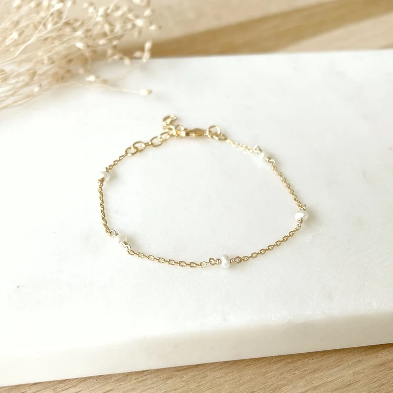 Bracelet "Perla" plaqué or