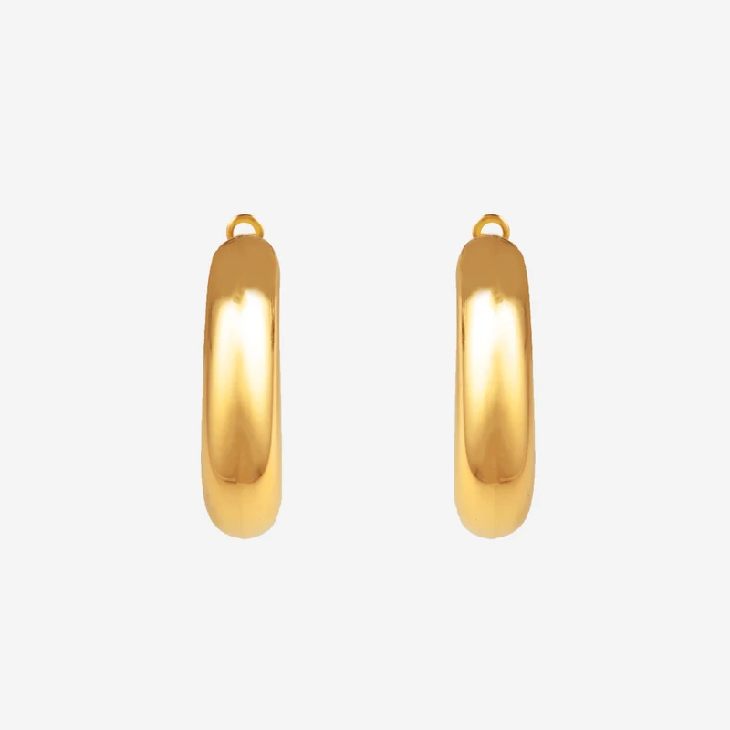 Boucles d'oreilles rondes épaisses
