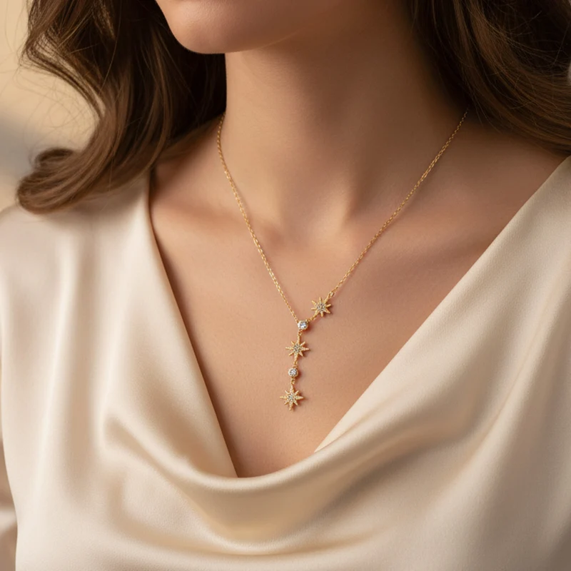 Collier étoile strass