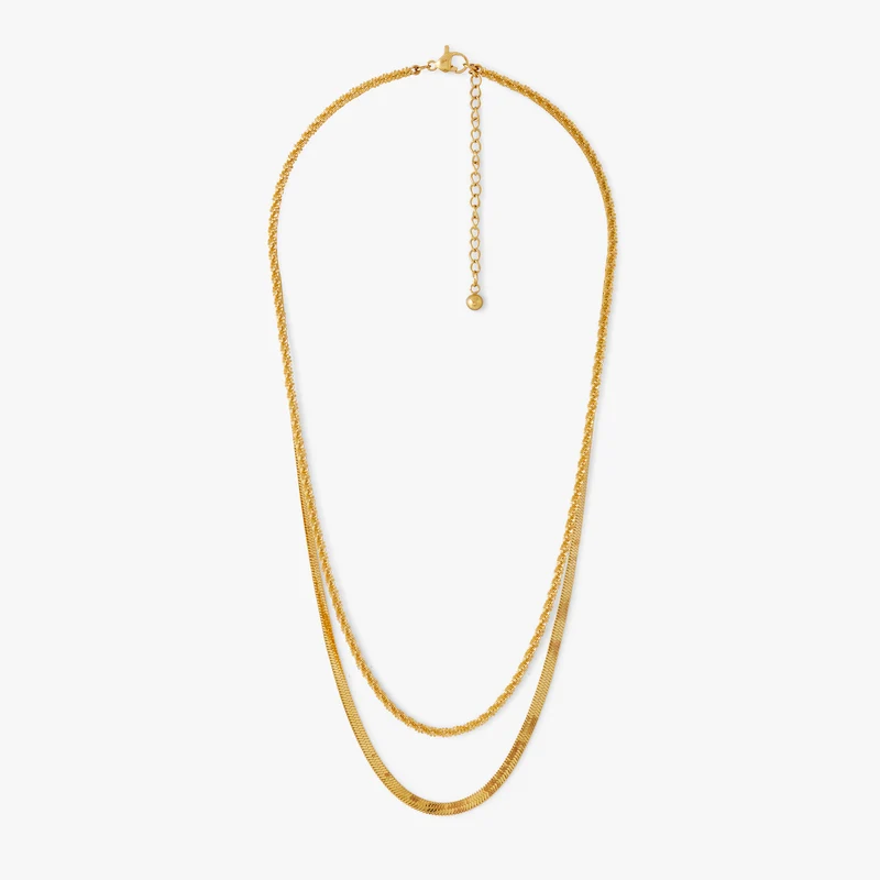 Collier multi rangs chaîne Acier