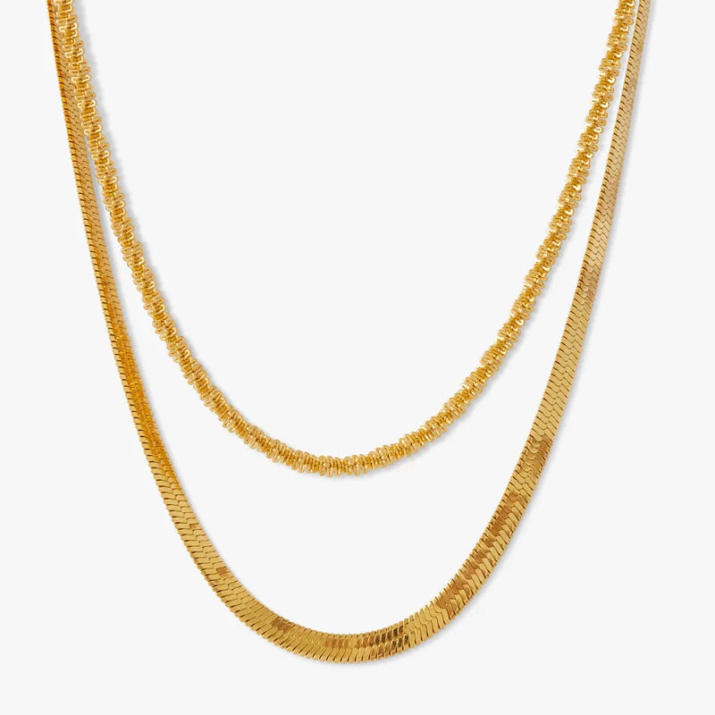 Collier multi rangs chaîne Acier