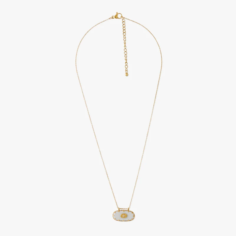 Collier pendentif pierre Acier
