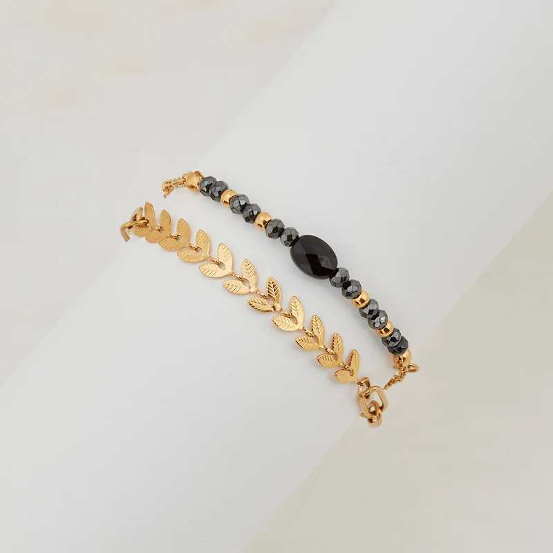 Set de 2 bracelets acier inoxydable