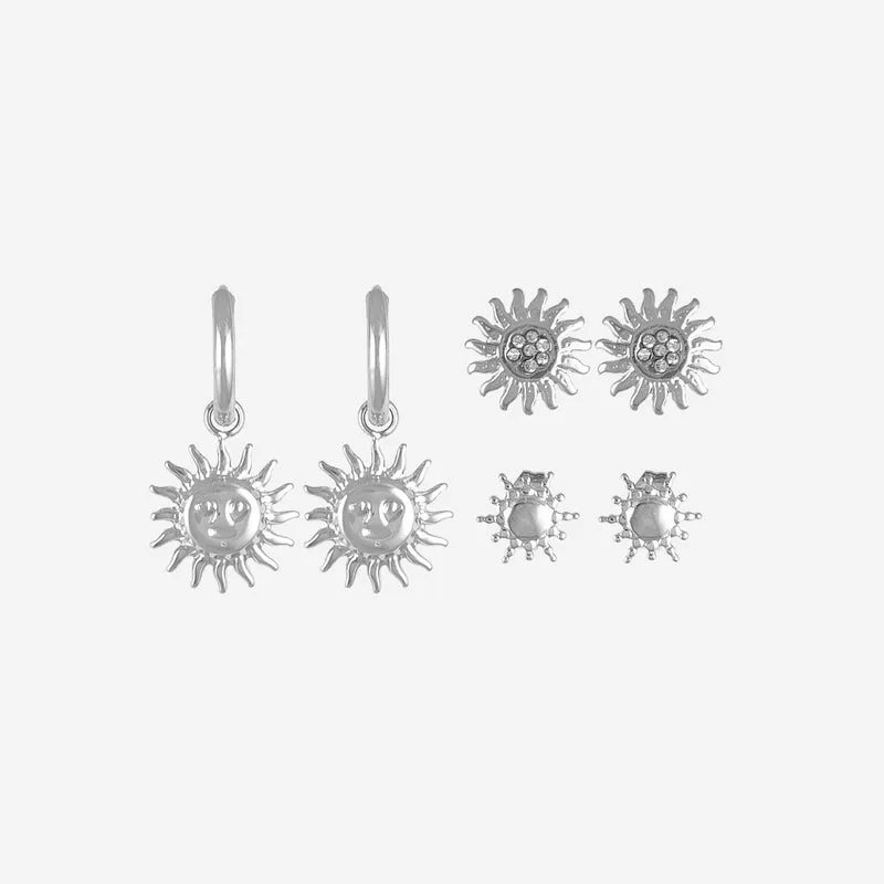 Boucles d'oreilles Soleil en set