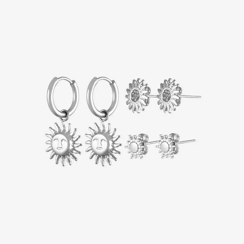 Boucles d'oreilles Soleil en set