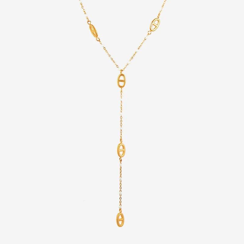 Collier en Y avec pampilles