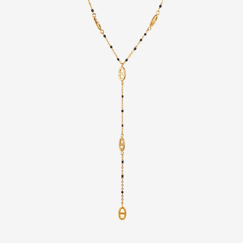 Collier en Y avec pampilles