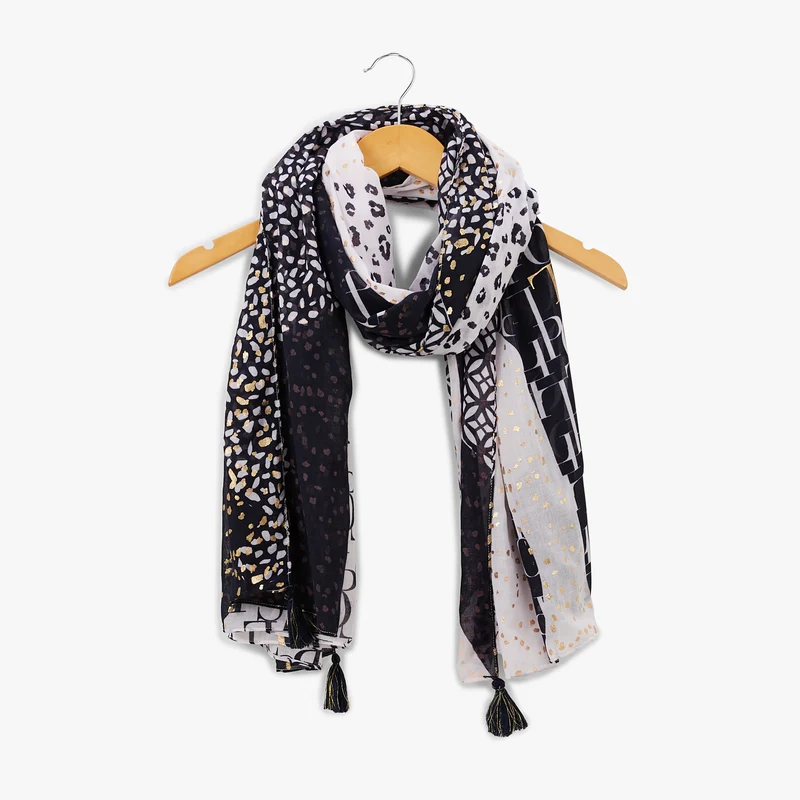 Foulard rectangulaire bleu Navelli