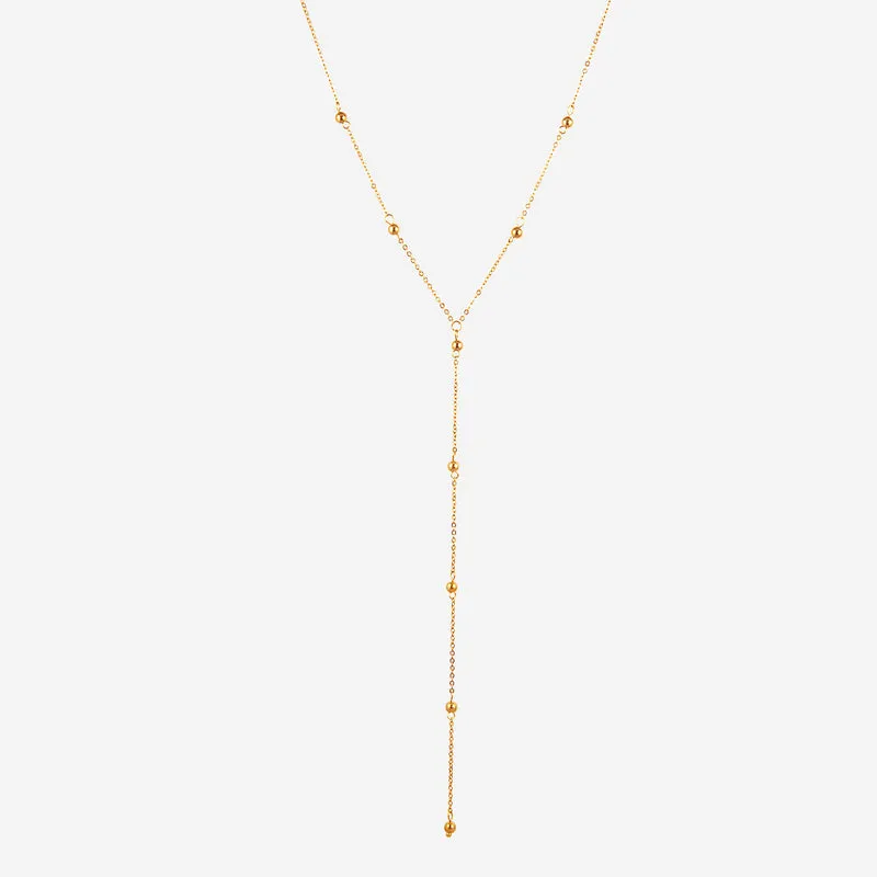 Collier en Y pampilles boules